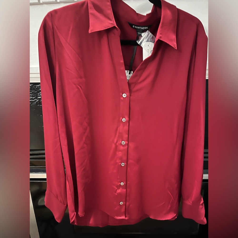 Women’s, Shirt, 41 HAWTHORN, NWT, size L, Burgundy, StitchFix Purchase